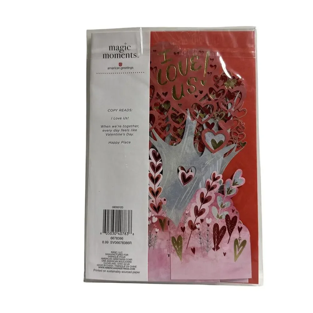 American Greetings Magic Moments Displayable Pop-Up Valentines Day Card Lot of 3